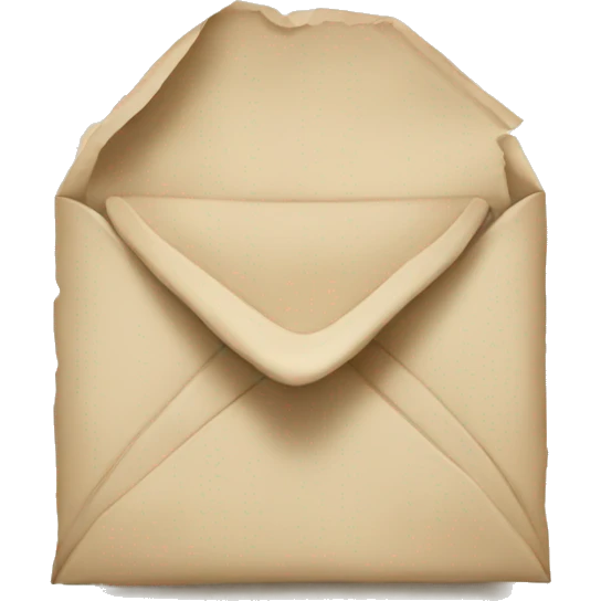 beige letter with stamp emoji