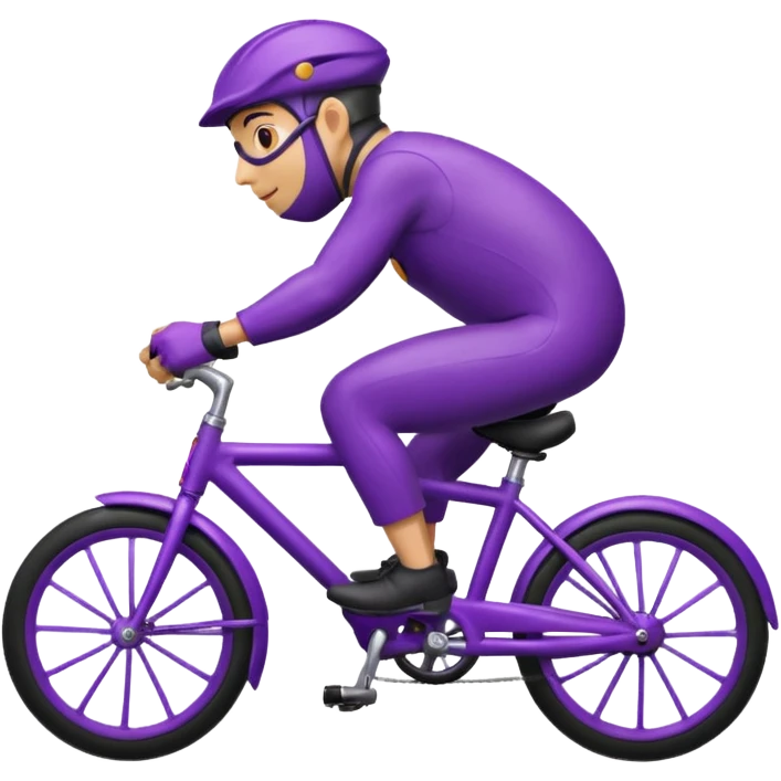 Eggplant riding bike ￼ emoji