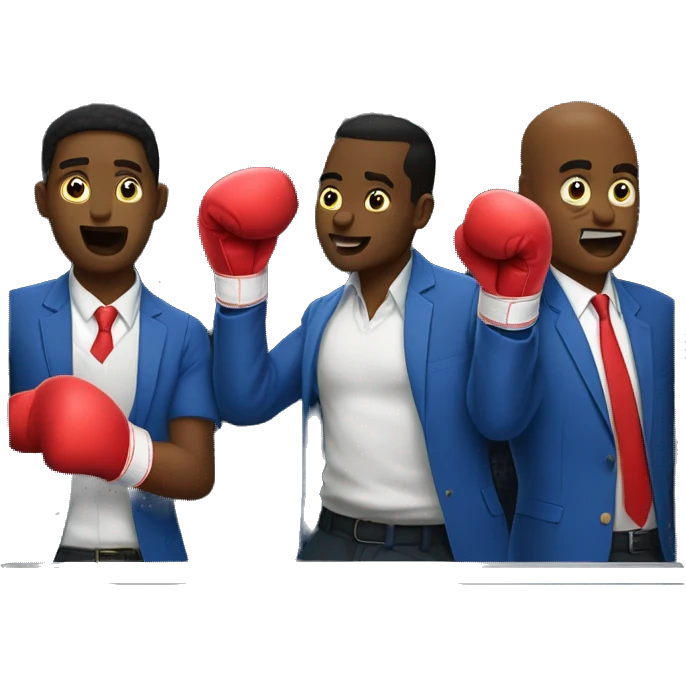 2 Haitians men and 1 Trinidadian man slap boxing in the elevator. emoji