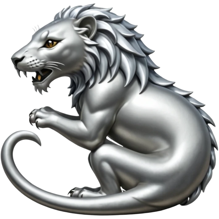 Silver Elder Scrolls Online Lion eating its tail Ouroboro emoji