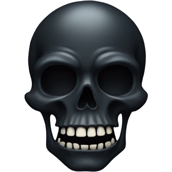 Scary, dark skull emoji