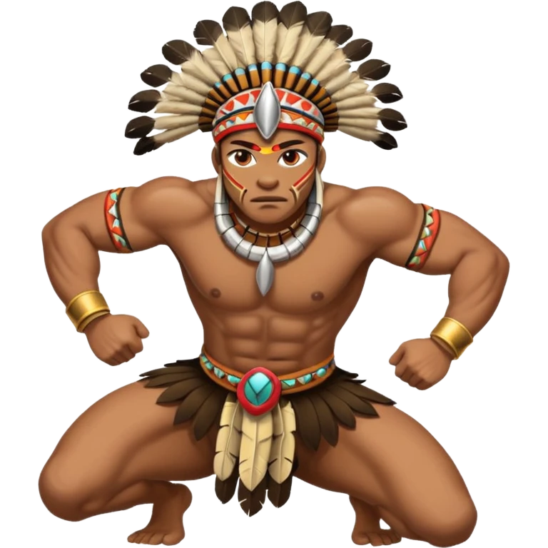 zulu warrior bending over emoji