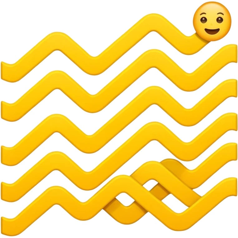 A chart emoji but instead of it going up or down it zigzags in the middle with a yellow color emoji