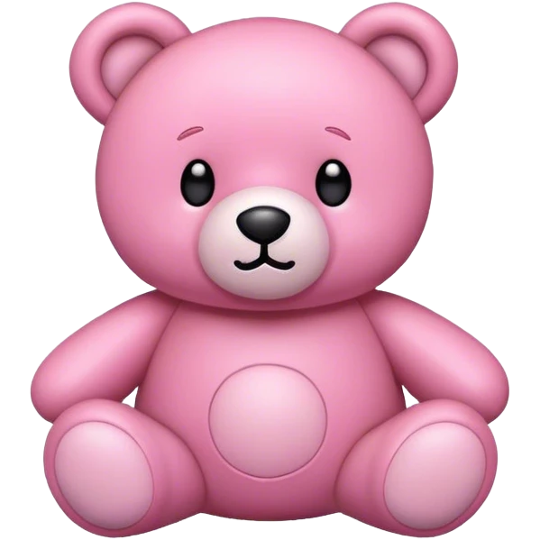 Pink teddybear emoji