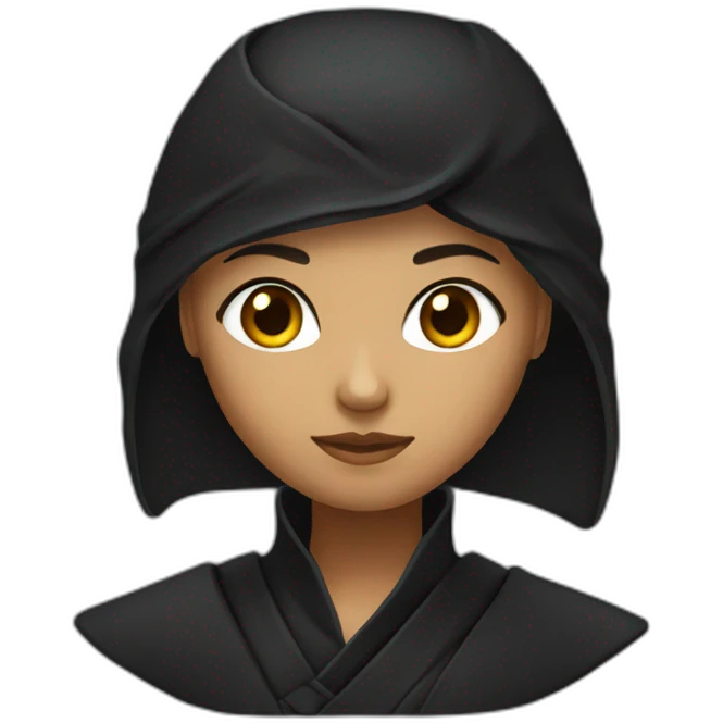 long-black-gair,ninja-girl,medium-skin emoji