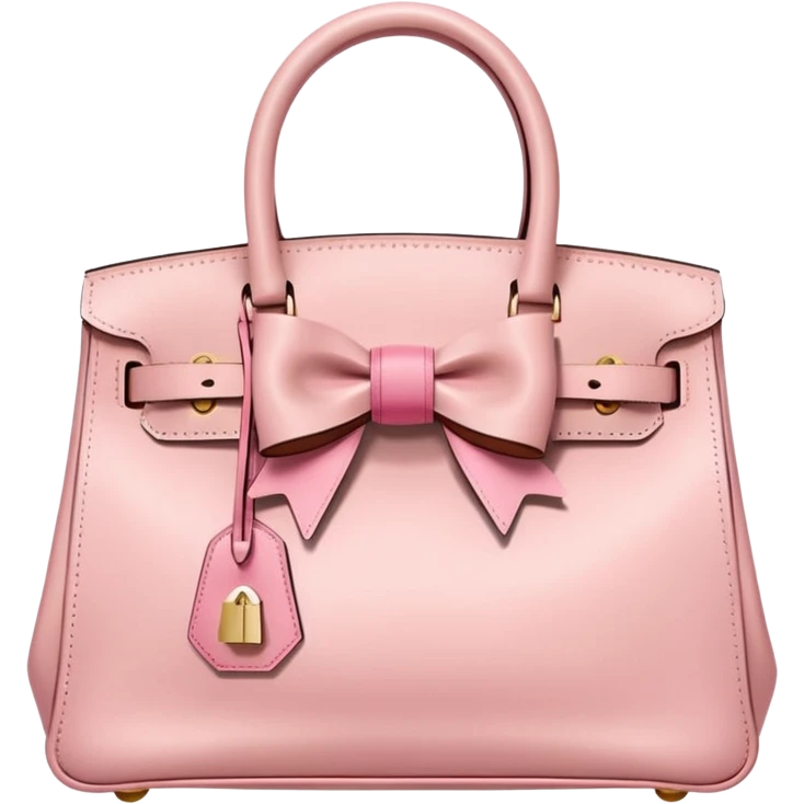 light pink birkin bag with bow emoji