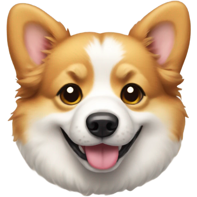 Cute fluffy corgi emoji