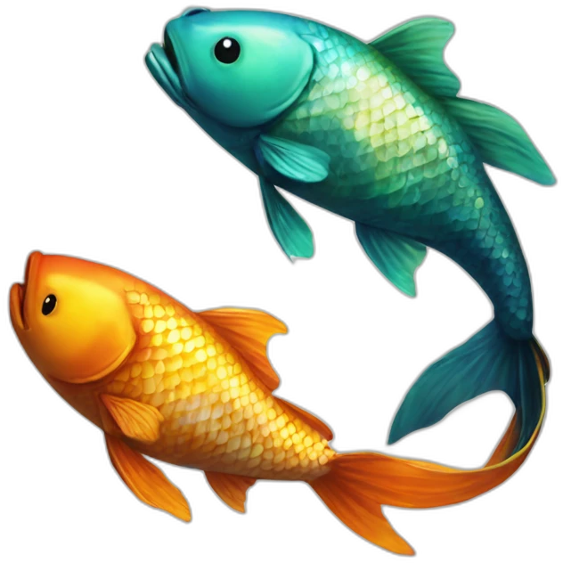 Pisces ying and yang koi fish from avatar emoji