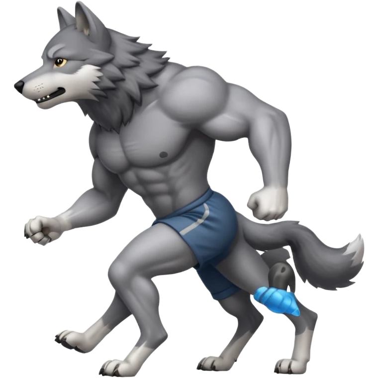 wolf walking emoji