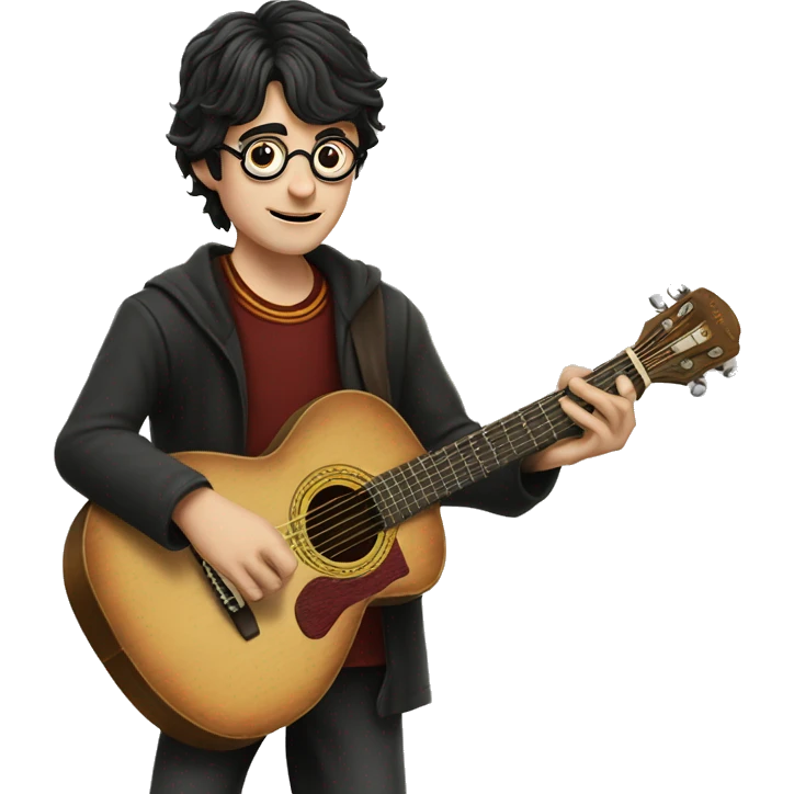 Harry potter playing a guit emoji