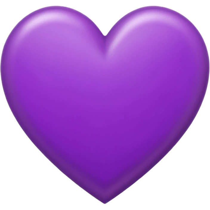 purple heart conour drwan by pencil on sheet of paper emoji