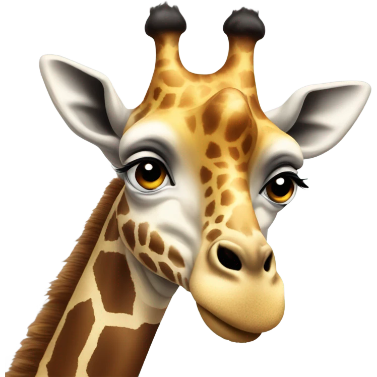 Giraffe giving a side eye emoji