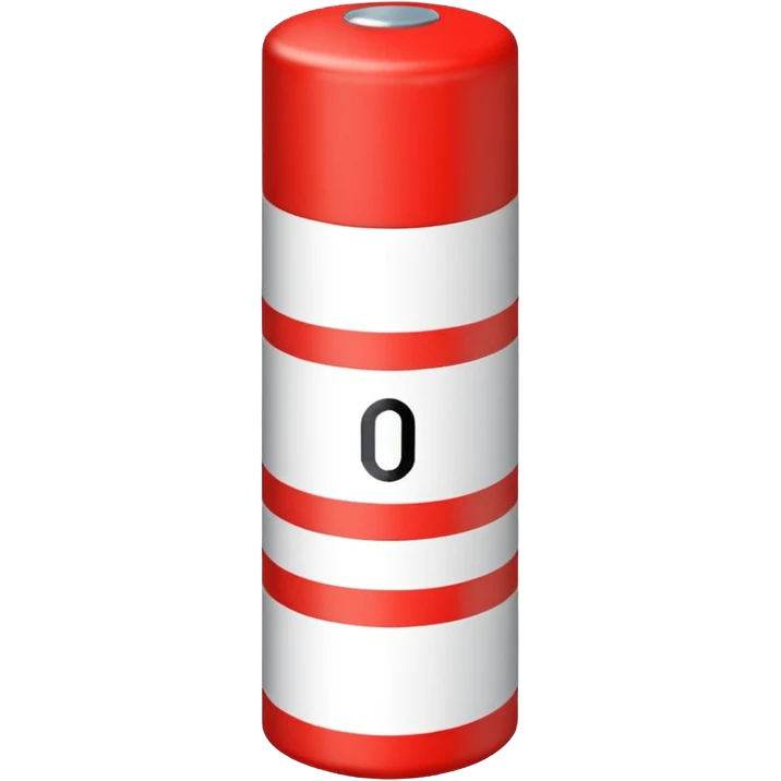Représente moi une borne kilométrique rouge et blanche  emoji