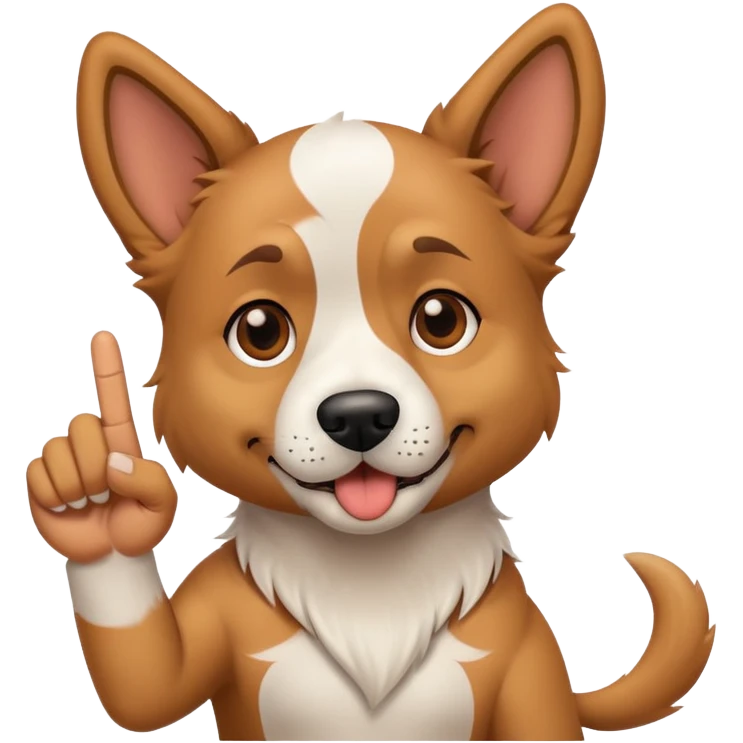dog sticking up a middle finger  emoji