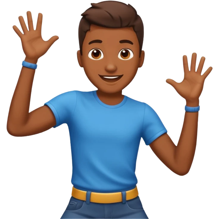 Brown skin male dancing  emoji