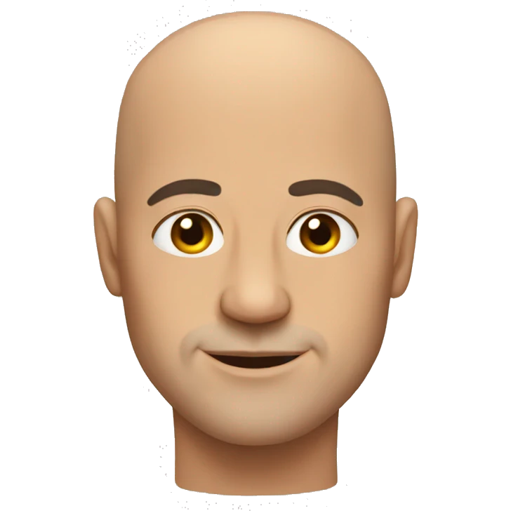 Bald man emoji