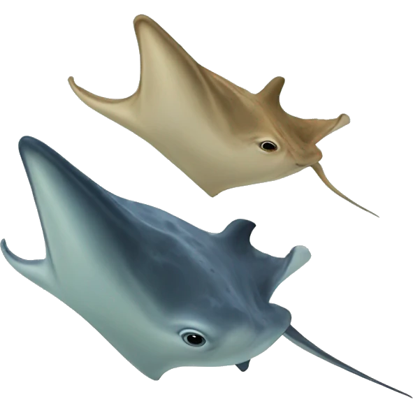 Two stingrays emoji