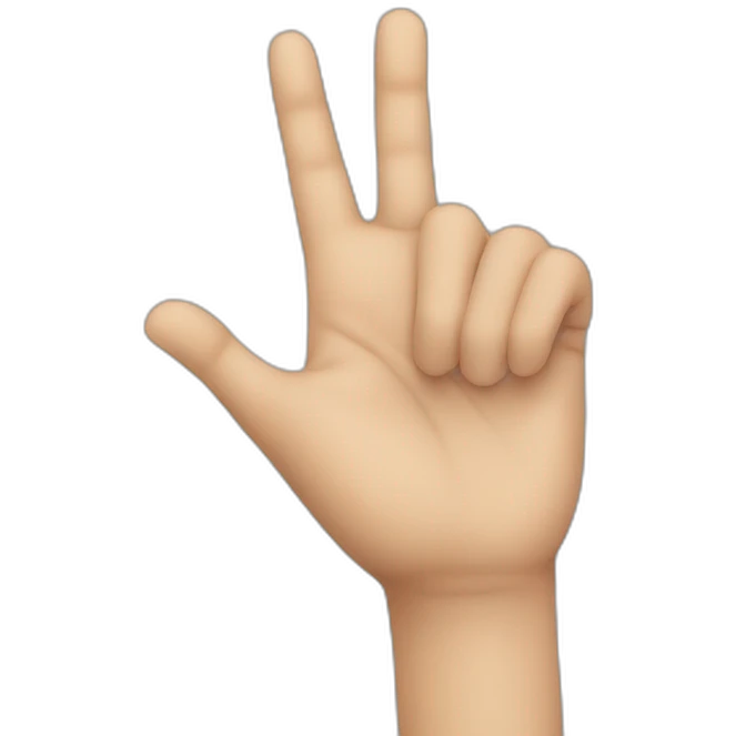 a closed hand with the little finger raised Without man emoji