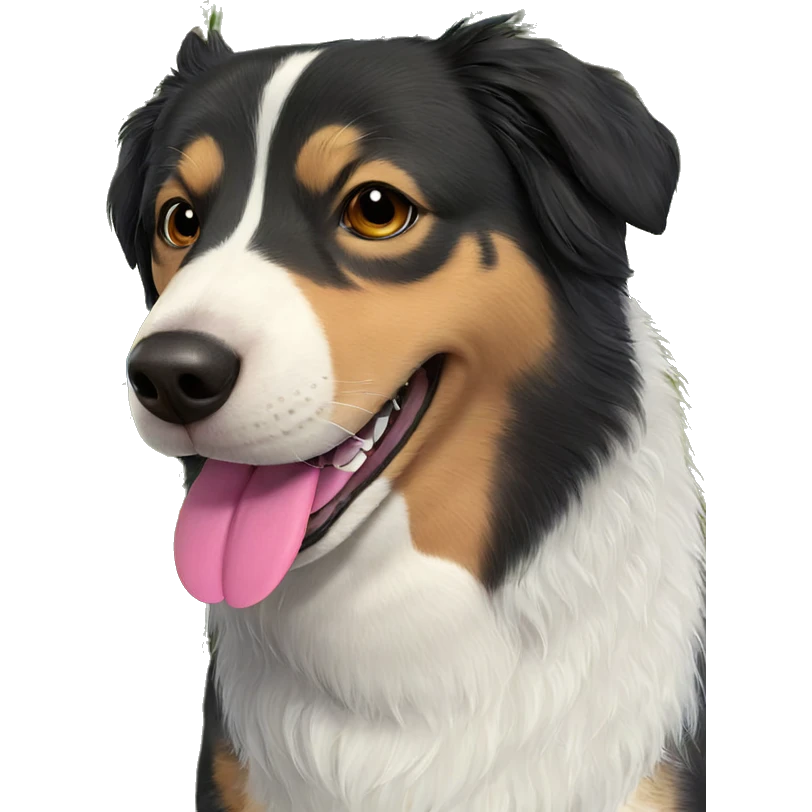 dog with tongue out flowers emoji