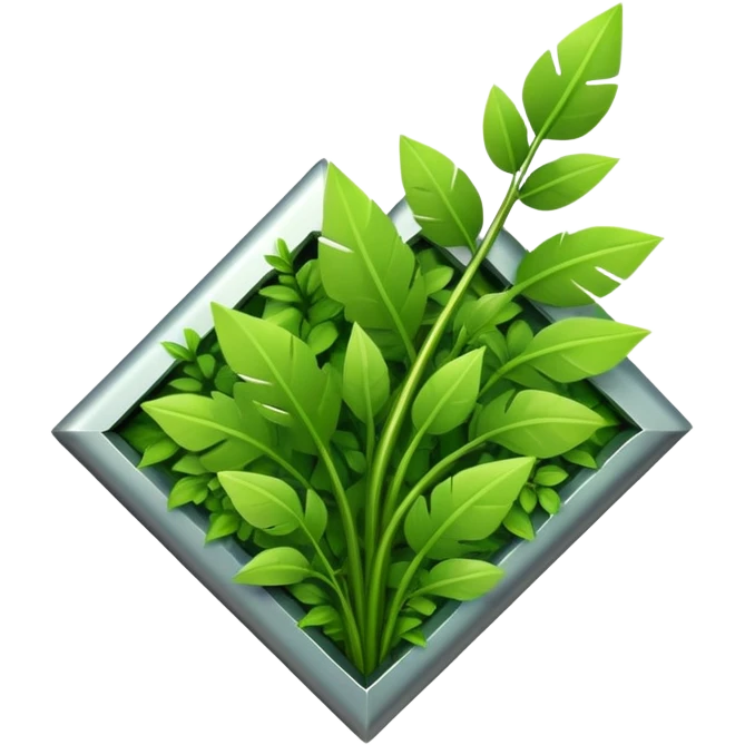 downward arrow surrounded by plants emoji