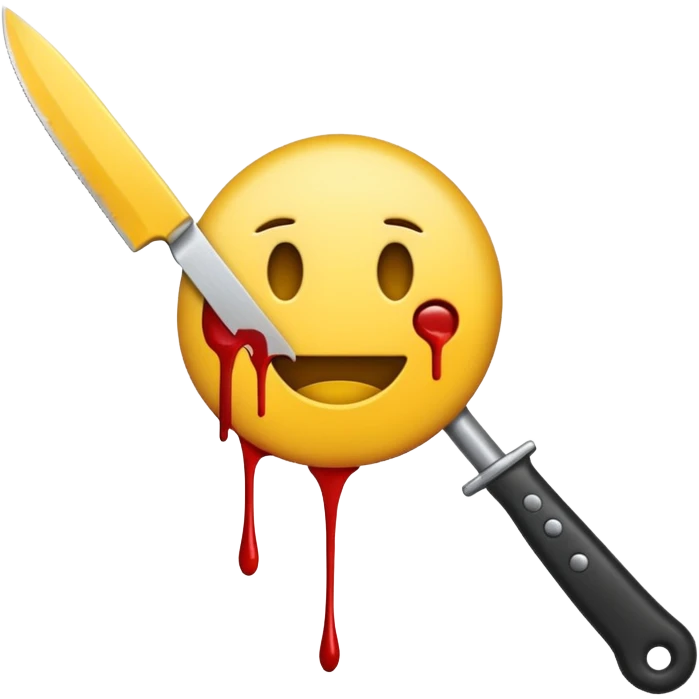 slitting my wrist normal round yellow emoji like traditional original emojis before the people ones with a knife, the one on the right is getting there, include a knife cutting a wrist  emoji