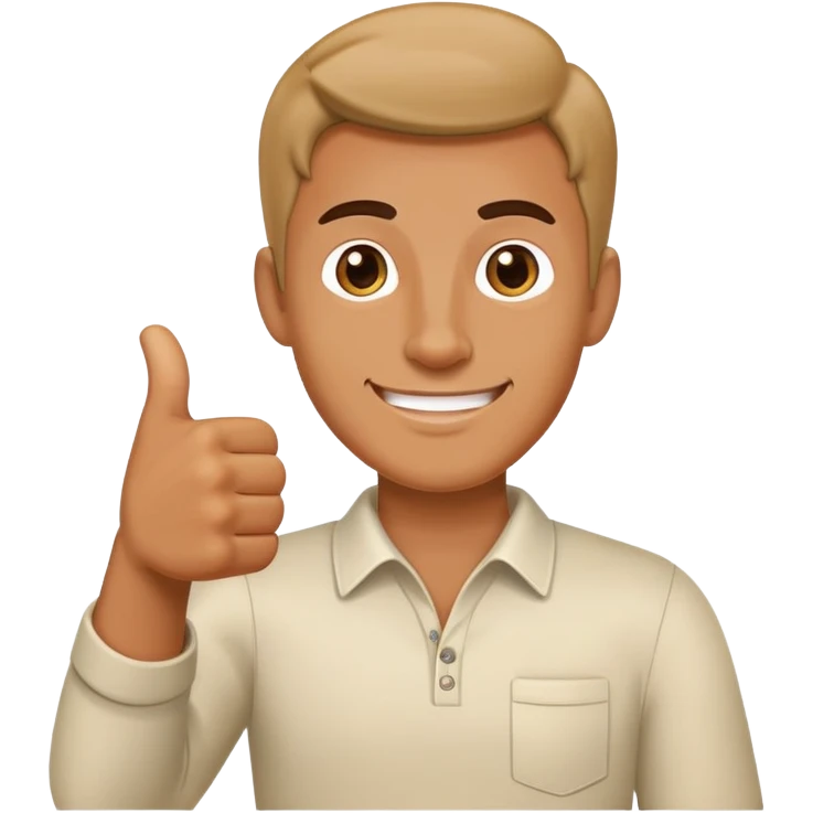 Man giving thumbs up emoji