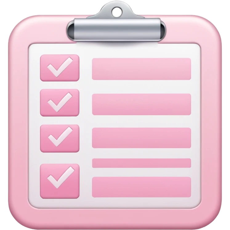 make a checklist with very girly pink tones. emoji