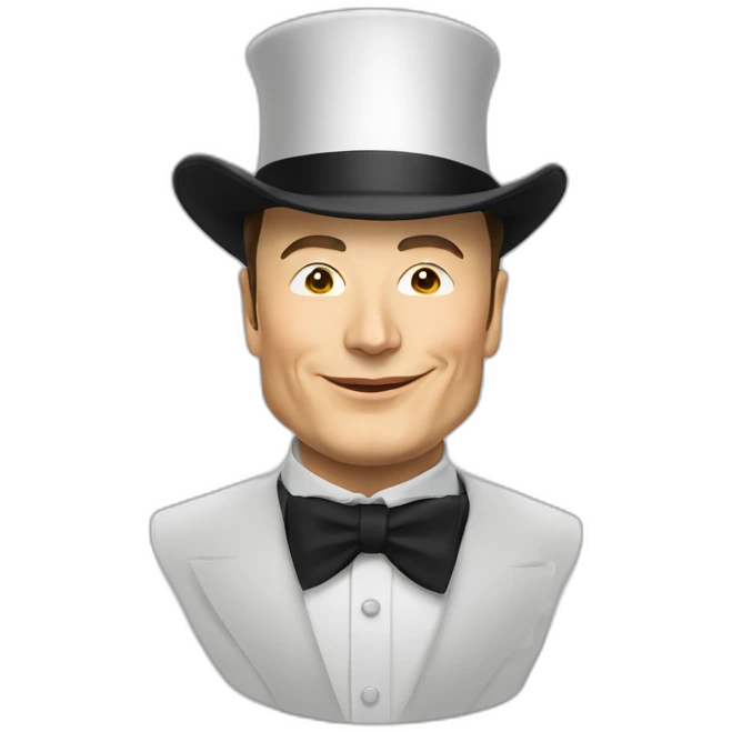elon musk top hat emoji