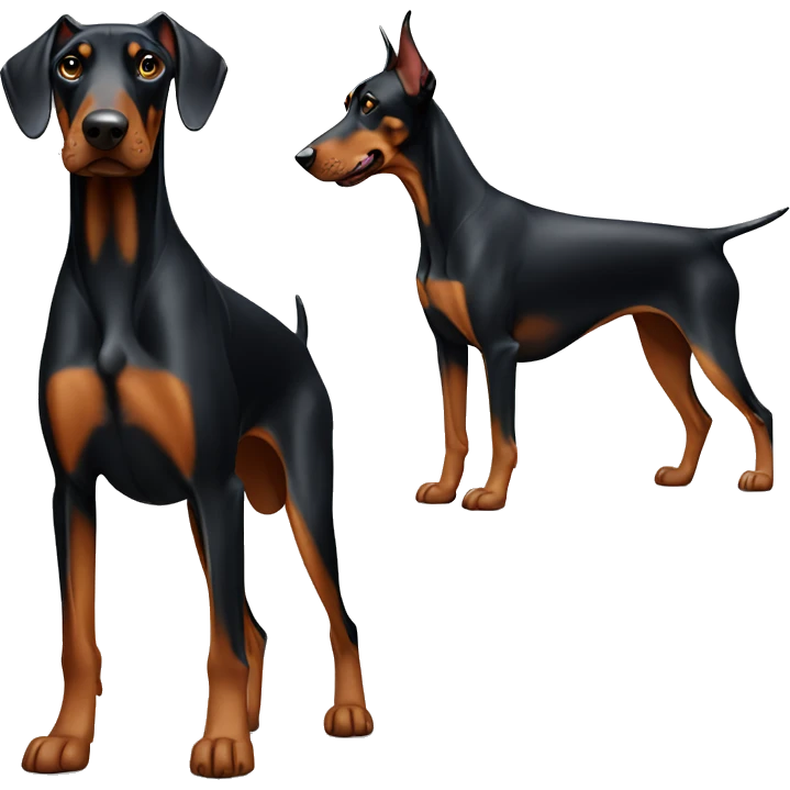 Doberman dog standing emoji