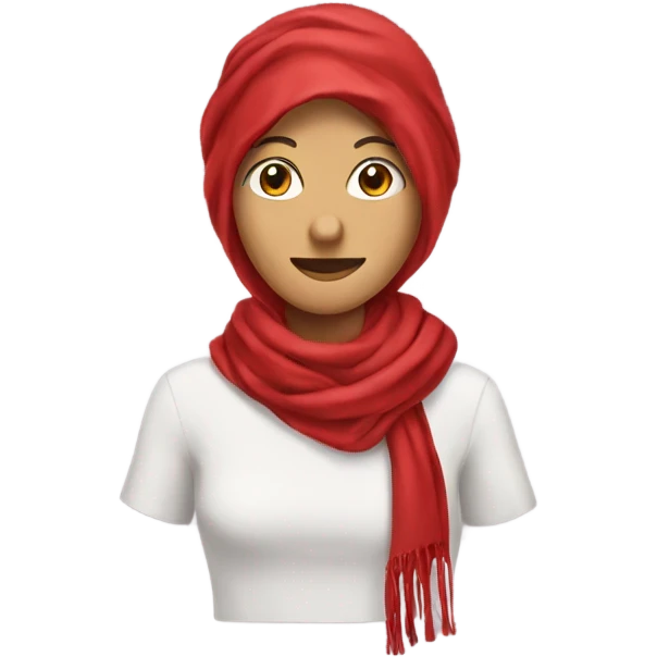 Red flowy scarf emoji
