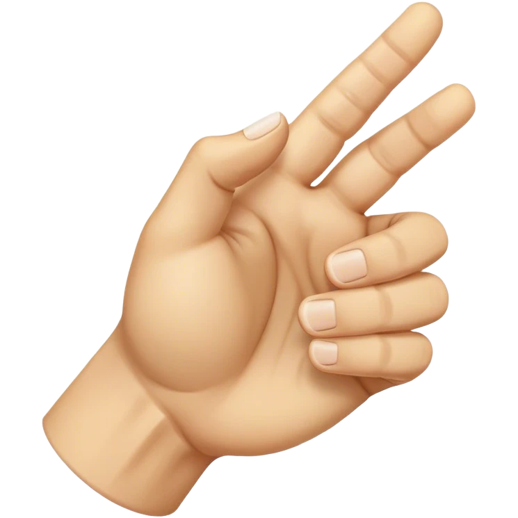 The hand is in a fist, with the fingers curled inward except for the index finger, which is extended straight upward. The thumb rests against the side of the fist. The palm is facing forward. emoji