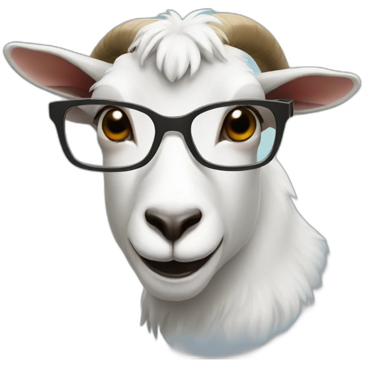 Goat with glasses emoji