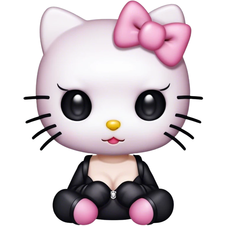  kawaii goth hello kitty emoji