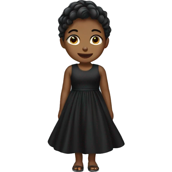 Black long dress emoji