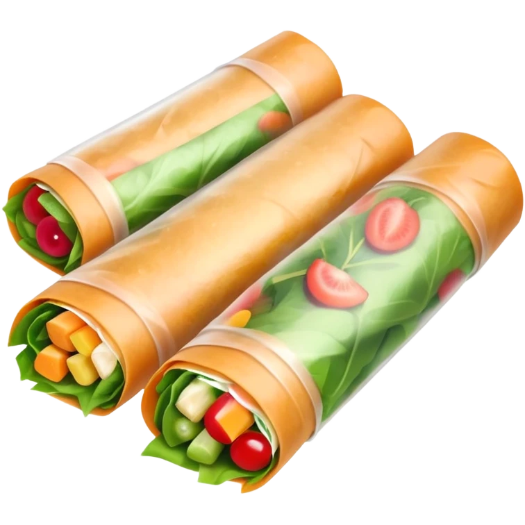 vietnamese spring rolls with fruits inside emoji