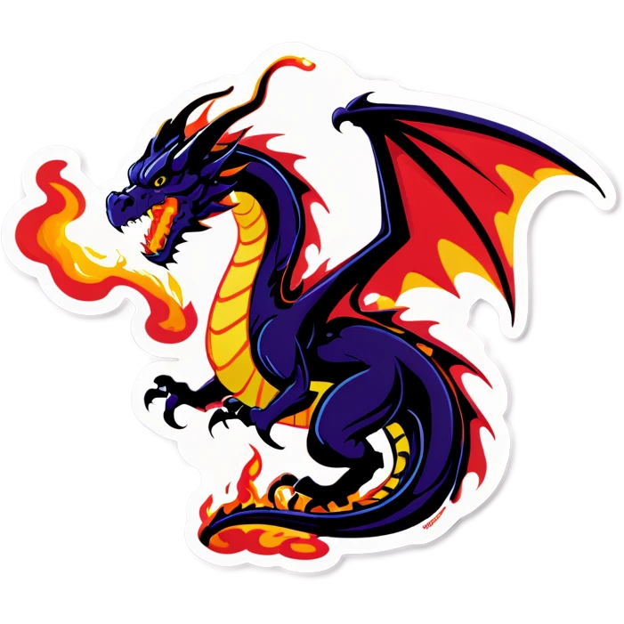 Dragon spread fire emoji