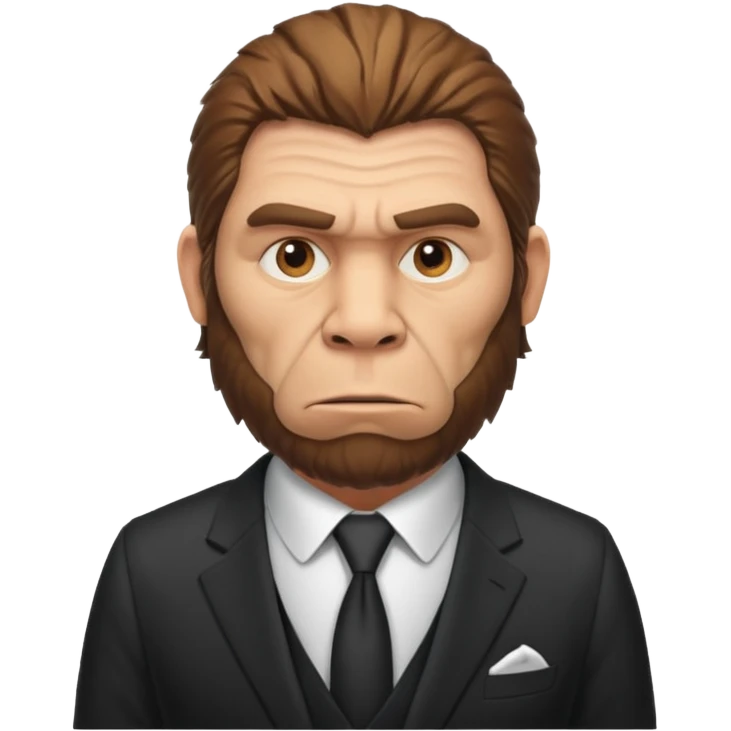 Neanderthal in suit emoji
