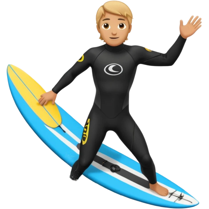 Surfista con neopreno negro largo en el mar haciendo kite surf y un loop emoji