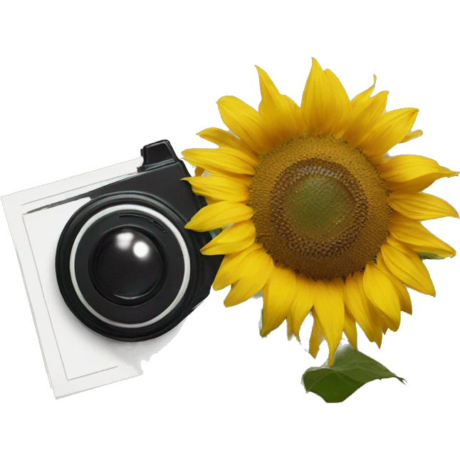 Sunflower and Polaroid  emoji
