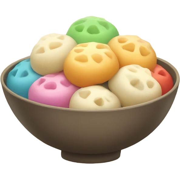 a bowl of sweet dumpling emoji