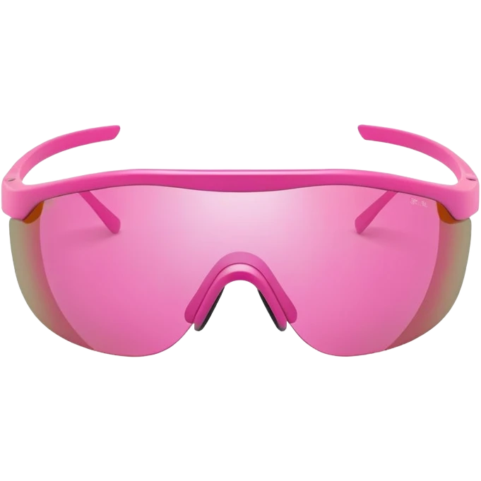 sporty pink shield visor sunglasses with athletic design and one-piece lens, sleek modern style emoji