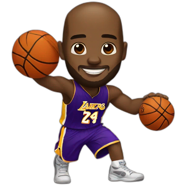 kobe bryant playing basketball emoji