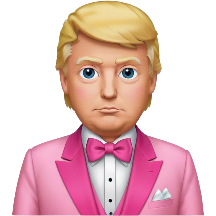 Donald trump wearing a pink tuxedo  emoji