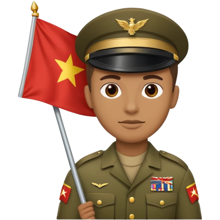 souldier caryying flag emoji