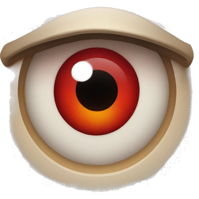 Red eye  smile  emoji