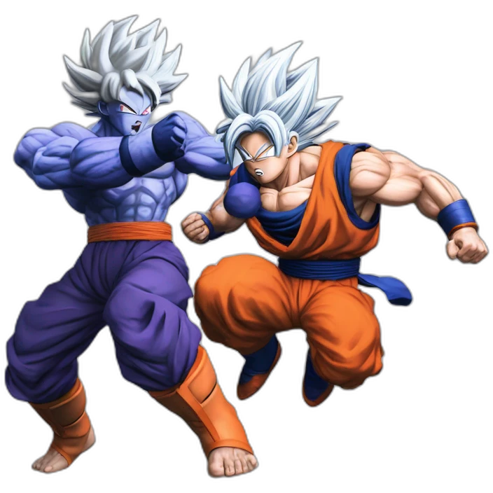 Goku ultra instinct vs jiren emoji
