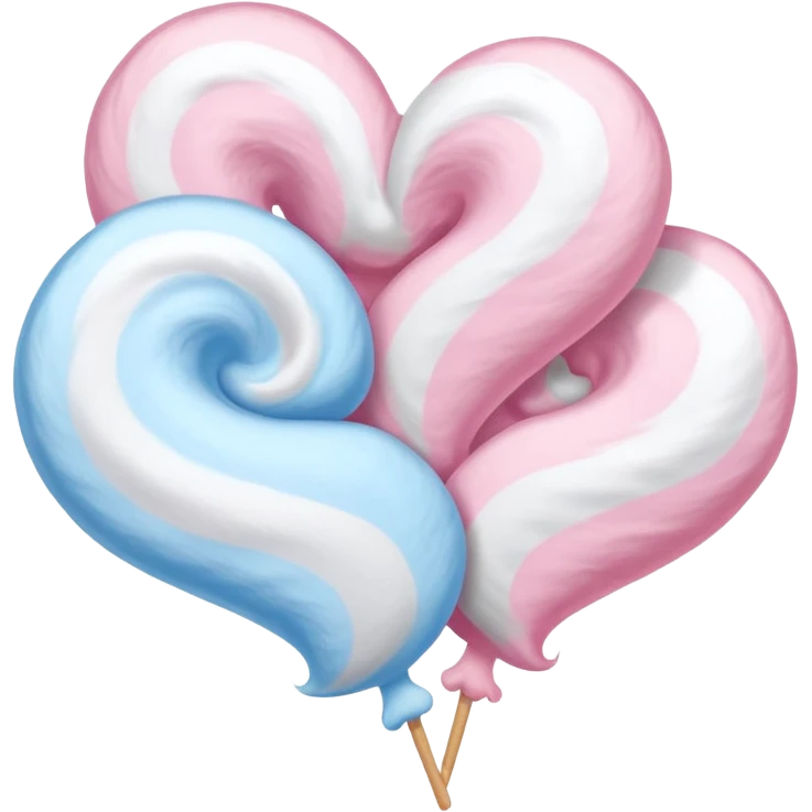 Swirling white hearts  emoji
