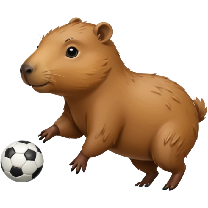 capybara is playing football emoji