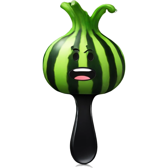 watermalon with black glass emoji