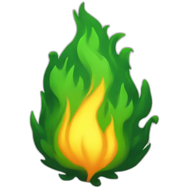 Green Fire emoji
